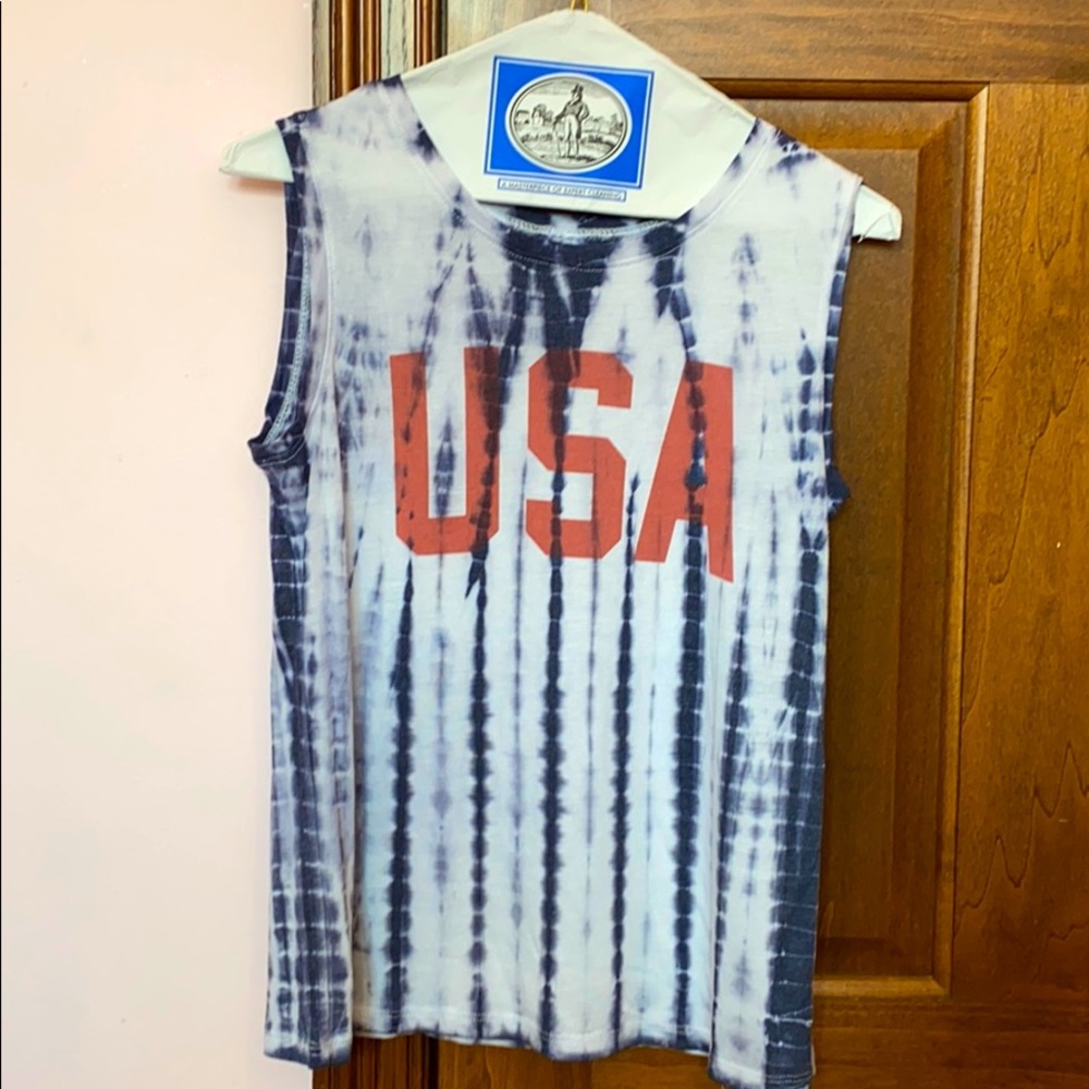 USA tie-dye tank top